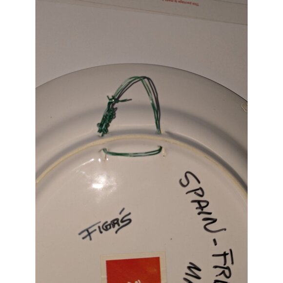 Hand-Painted Spanish Ceramic Wall Plate Ladies Faces Olive Motif Artespana Figrs - Picture 8 of 12